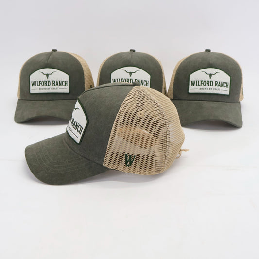 Wilford Ranch Washed Green Trucker