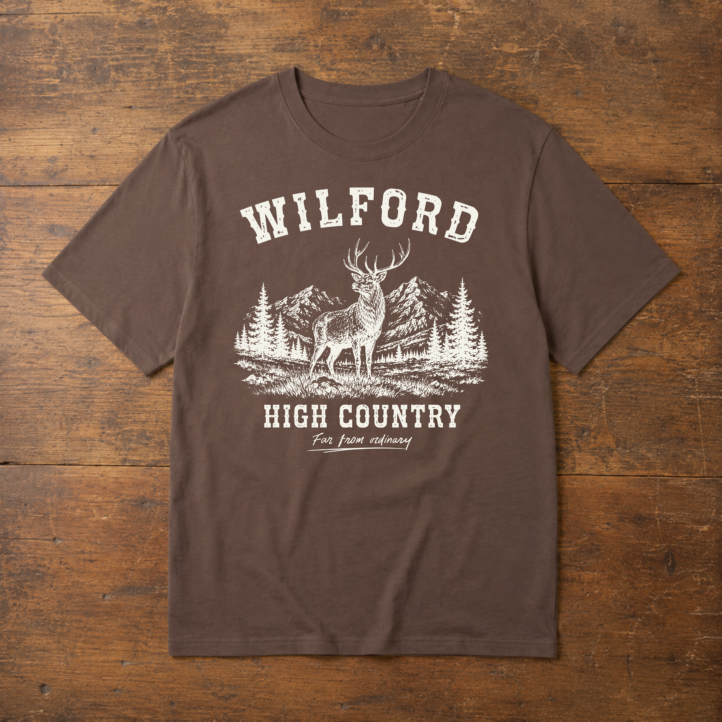 High Country Stag Reserve Tee - Barrel Brown