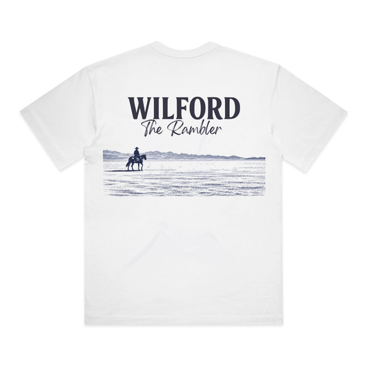 Rambler Landscape Tee - White/Navy