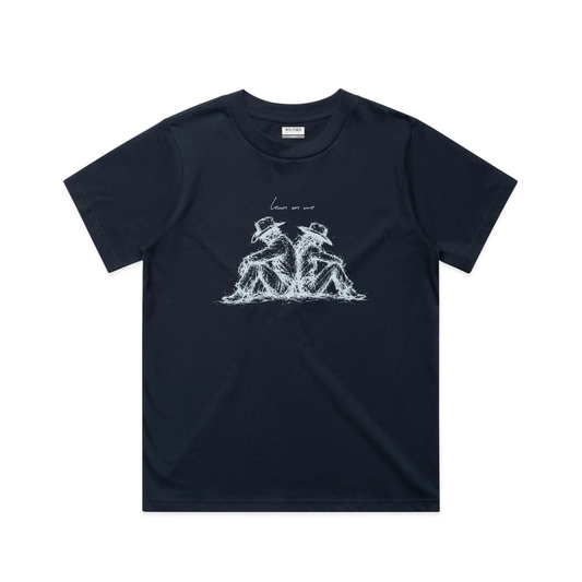 Lean on Me Tee - Navy